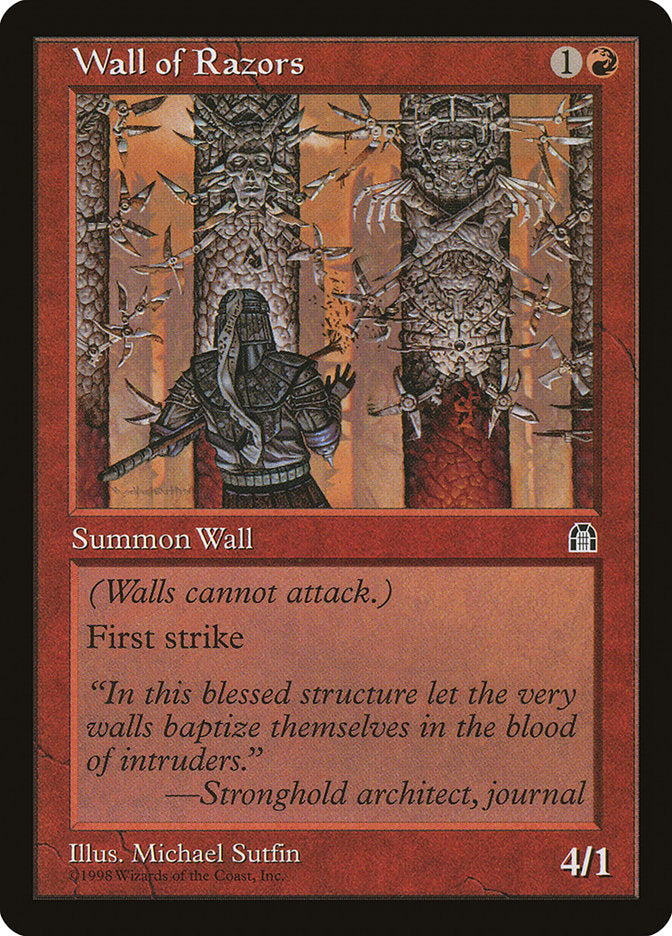 Wall of Razors [Stronghold] Magic: The Gathering