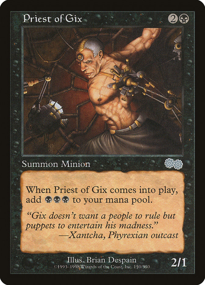 Priest of Gix [Urza's Saga] Magic: The Gathering