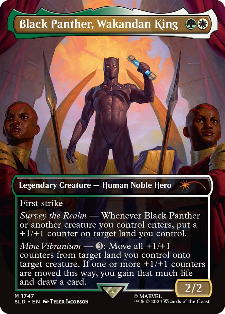 Black Panther, Wakandan King (Rainbow Foil) [Secret Lair Drop Series] Magic: The Gathering