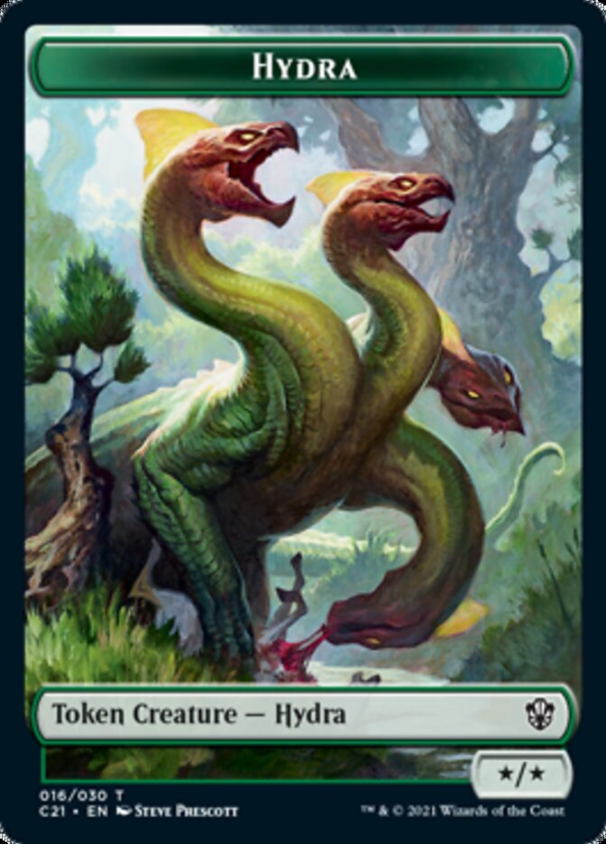 Hydra // Boar Double-Sided Token [Commander 2021 Tokens] Magic: The Gathering