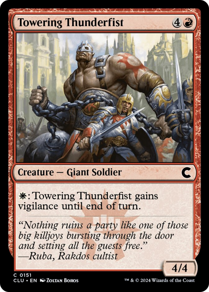 Towering Thunderfist [Ravnica: Clue Edition] Magic: The Gathering
