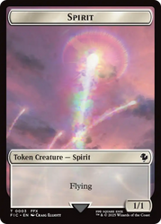 Spirit // Squid Double-Sided Token (Surge Foil) [FINAL FANTASY Commander Tokens] Magic: The Gathering
