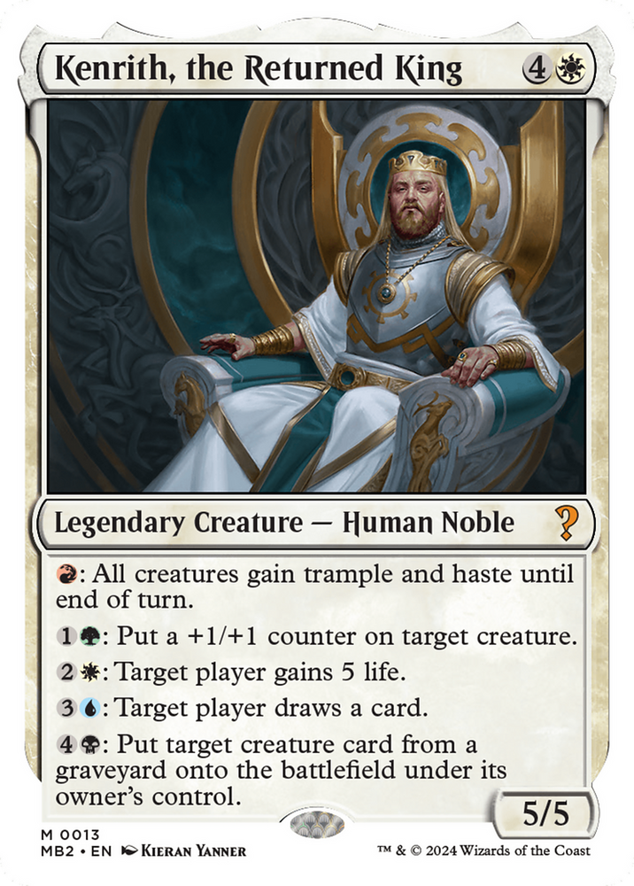 Kenrith, the Returned King (White Border) [Mystery Booster 2] Magic: The Gathering