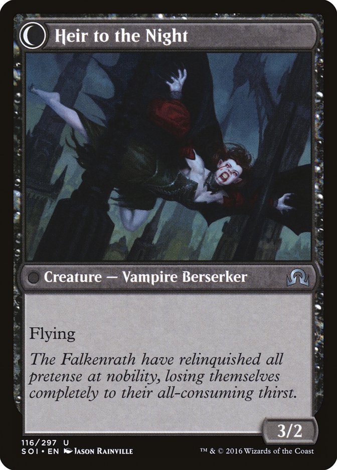 Heir of Falkenrath // Heir to the Night [Shadows over Innistrad] Magic: The Gathering