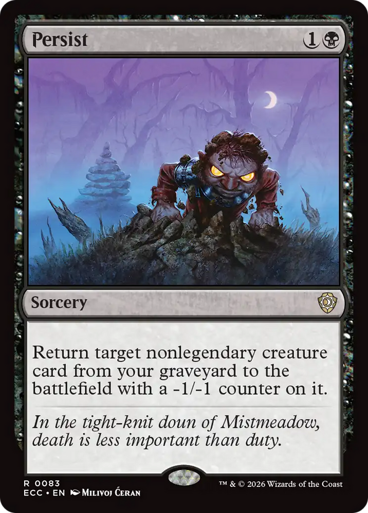 Persist [Lorwyn Eclipsed Commander] Magic: The Gathering