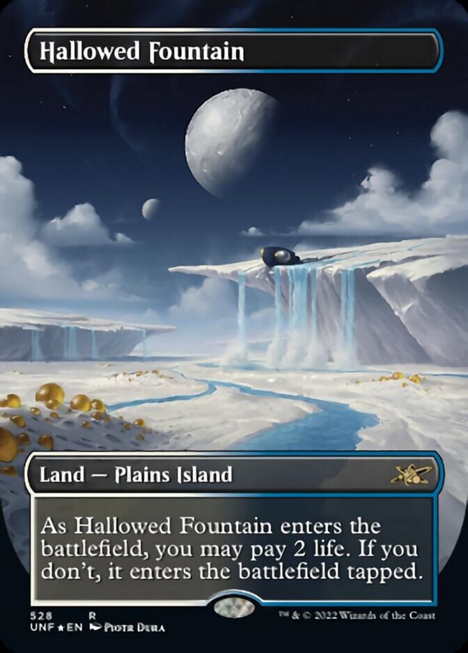 Hallowed Fountain (Borderless) (Galaxy Foil) [Unfinity] Magic: The Gathering