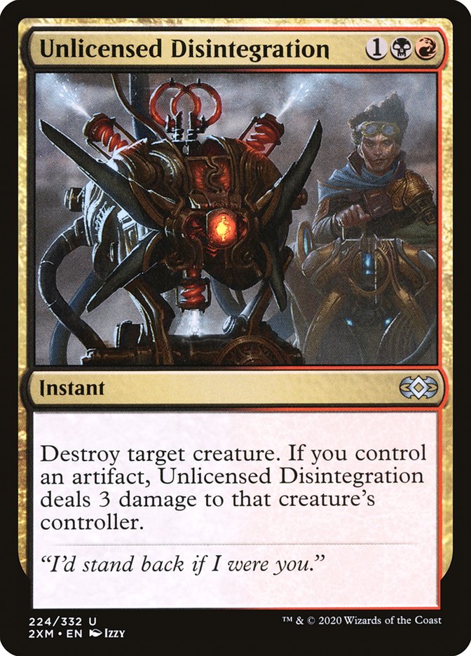 Unlicensed Disintegration [Double Masters] Magic: The Gathering