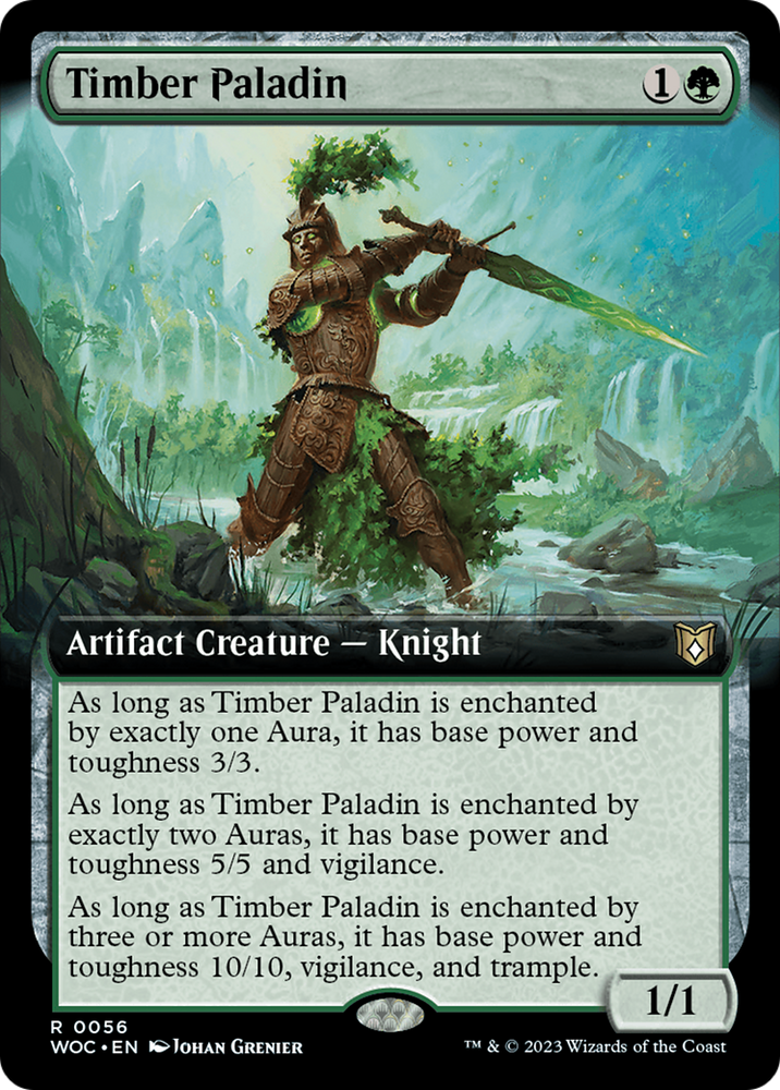 Timber Paladin (Extended Art) [Wilds of Eldraine Commander] Magic: The Gathering