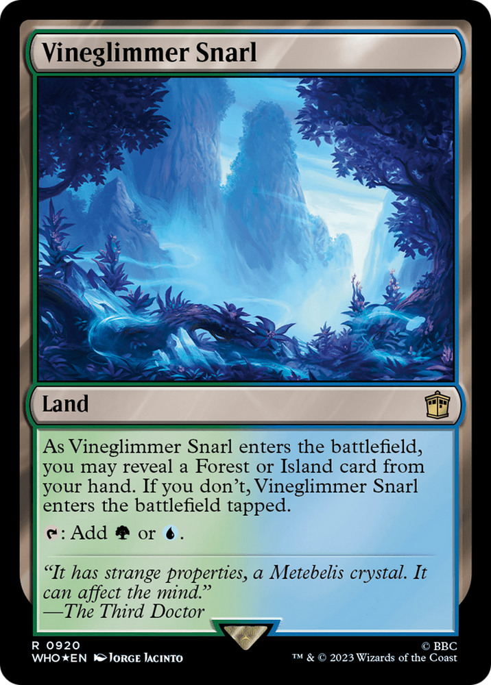 Vineglimmer Snarl (Surge Foil) [Doctor Who] Magic: The Gathering
