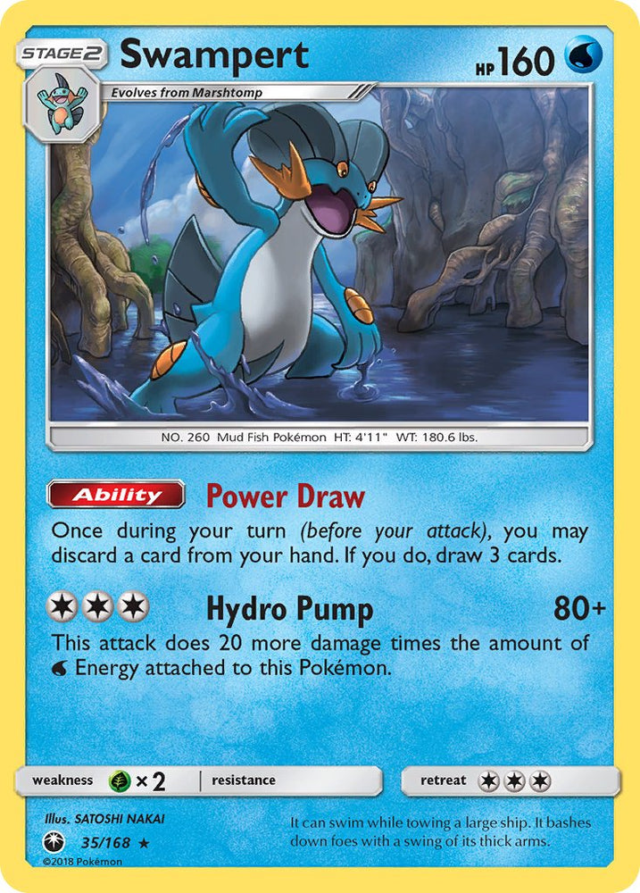 Swampert (35/168) (Theme Deck Exclusive) [Sun & Moon: Celestial Storm] Pokémon
