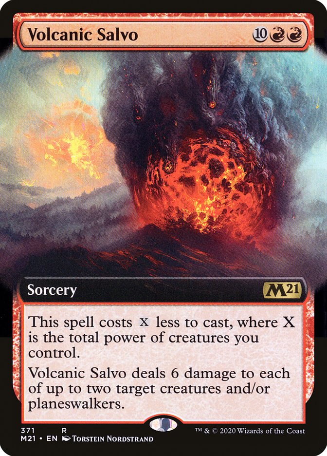 Volcanic Salvo (Extended Art) [Core Set 2021] Magic: The Gathering