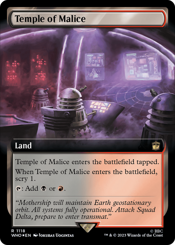 Temple of Malice (Extended Art) (Surge Foil) [Doctor Who] Magic: The Gathering