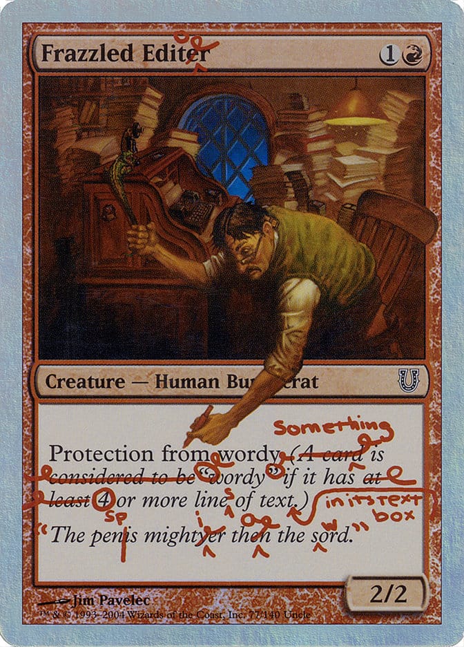 Frazzled Editor (Alternate Foil) [Unhinged] Magic: The Gathering