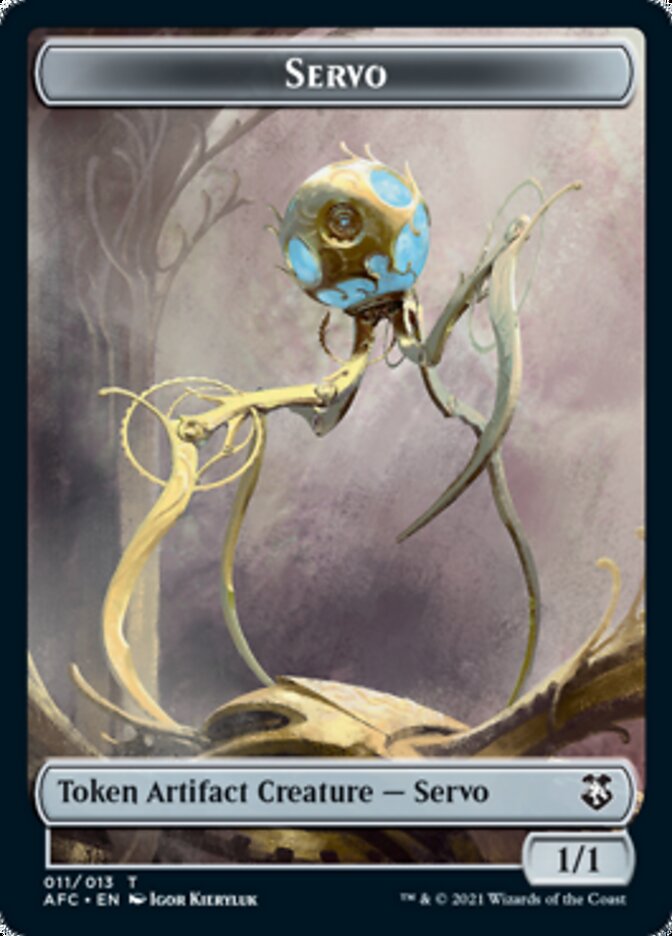 Servo // Treasure Double-Sided Token [Dungeons & Dragons: Adventures in the Forgotten Realms Commander Tokens] Magic: The Gathering