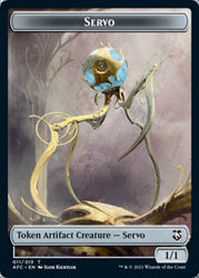 Servo // Treasure Double-Sided Token [Dungeons & Dragons: Adventures in the Forgotten Realms Commander Tokens] Magic: The Gathering