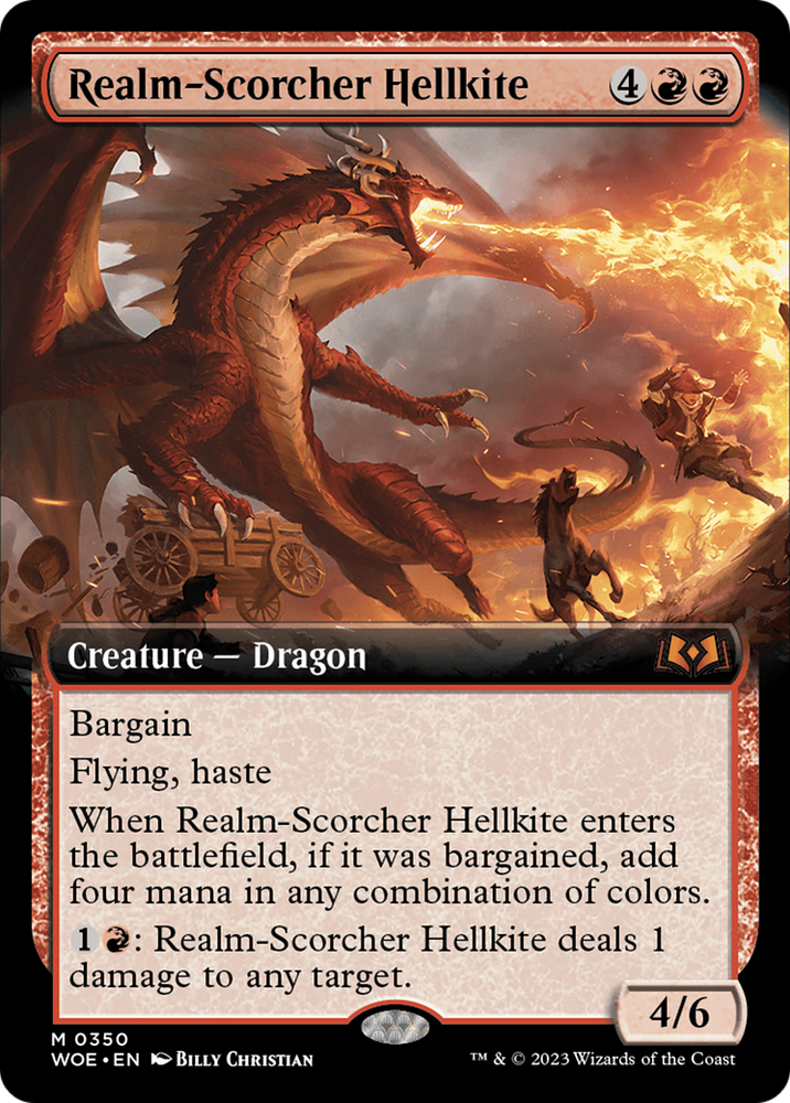 Realm-Scorcher Hellkite (Extended Art) [Wilds of Eldraine] Magic: The Gathering