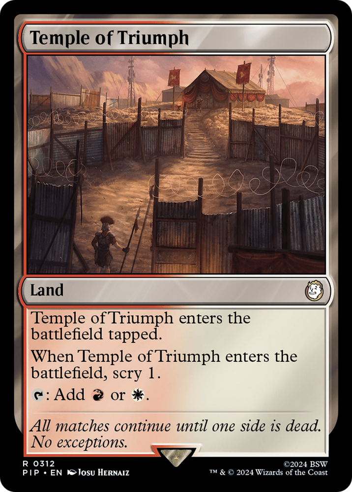 Temple of Triumph [Fallout] Magic: The Gathering