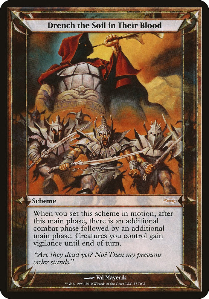 Drench the Soil in Their Blood (Schemes) [Promotional Schemes] Magic: The Gathering