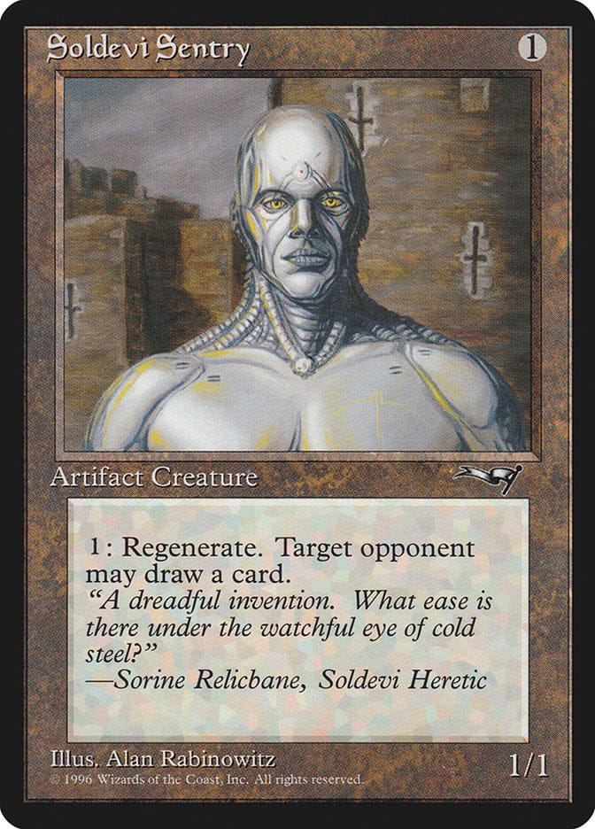 Soldevi Sentry (Tower Background) [Alliances] Magic: The Gathering