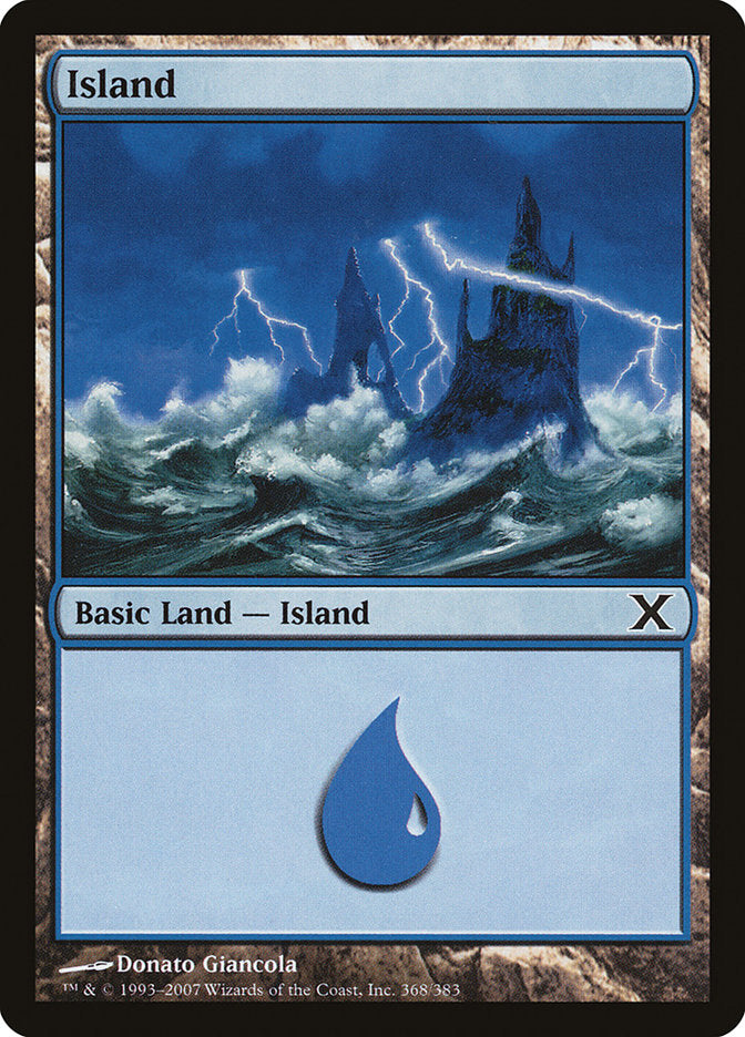 Island (368) [Tenth Edition] Magic: The Gathering
