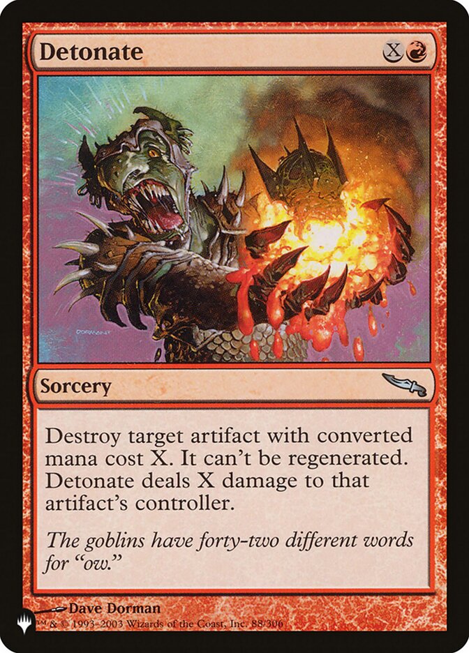 Detonate [The List] Magic: The Gathering