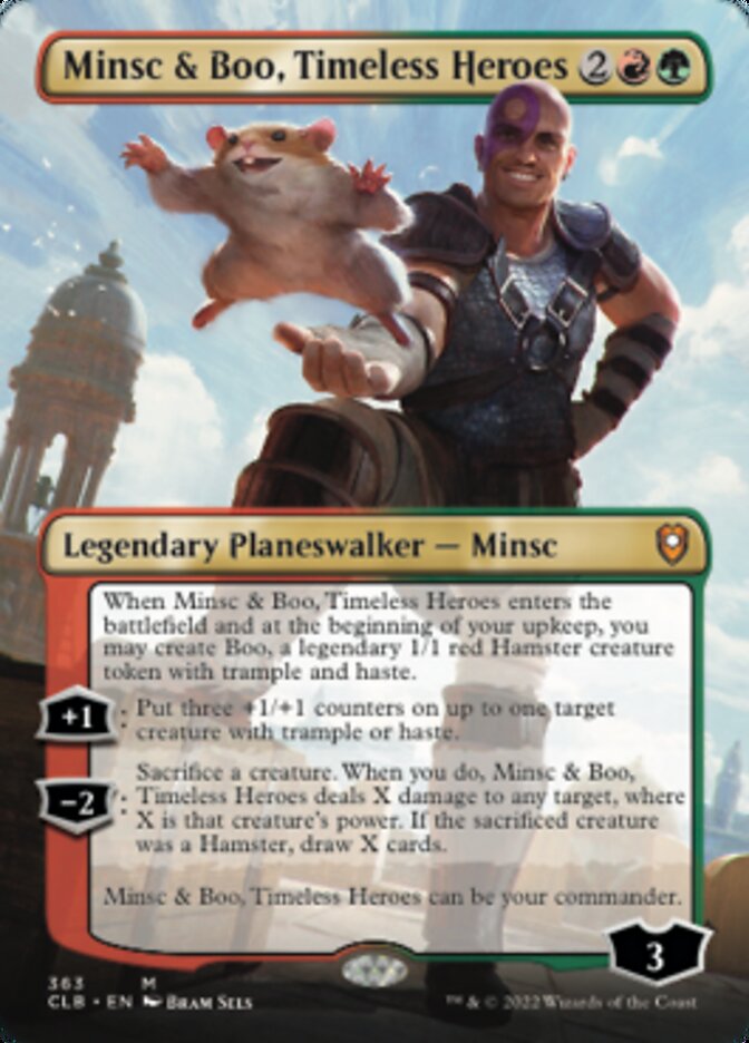 Minsc & Boo, Timeless Heroes (Borderless) [Commander Legends: Battle for Baldur's Gate] Magic: The Gathering