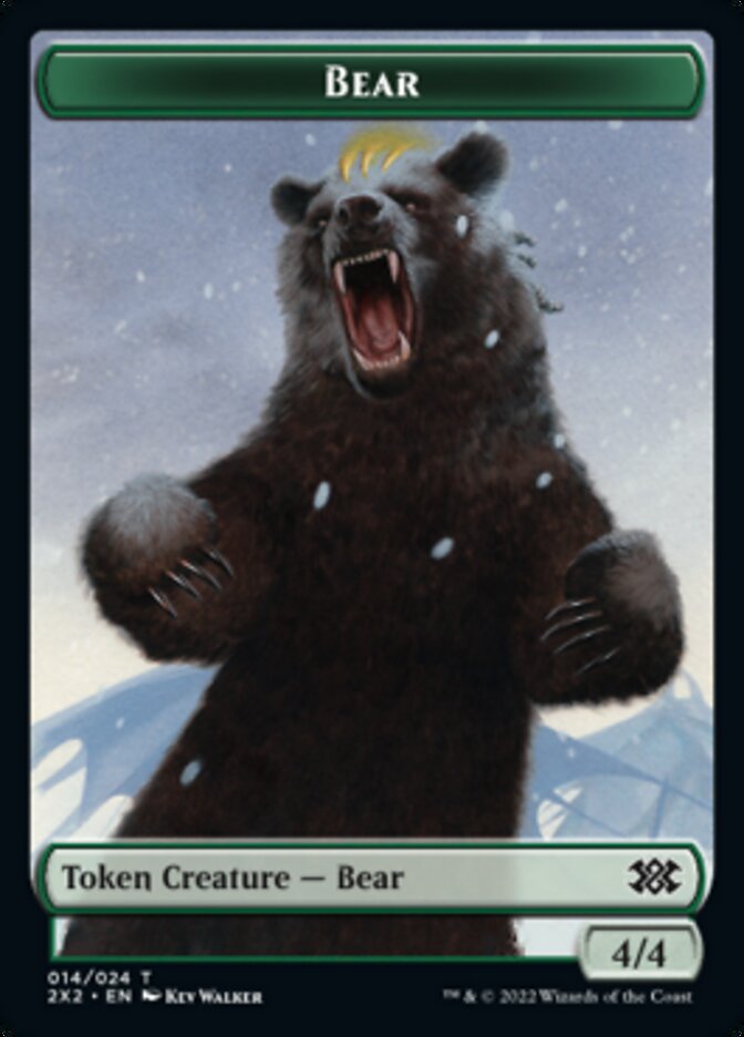 Bear // Spirit (008) Double-Sided Token [Double Masters 2022 Tokens] Magic: The Gathering