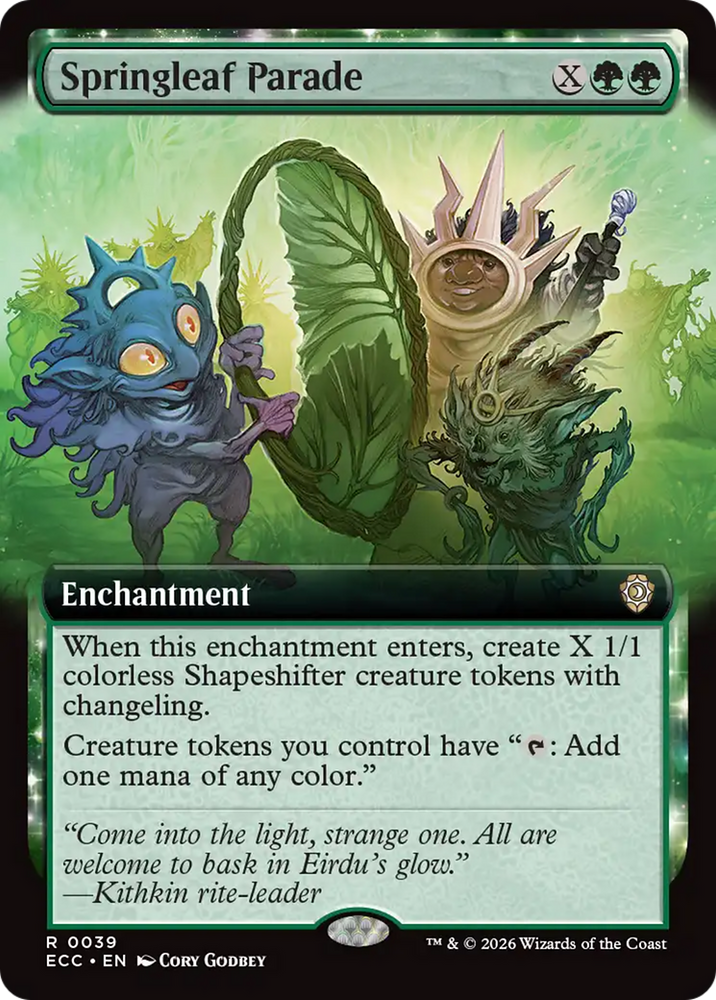 Springleaf Parade (Extended Art) [Lorwyn Eclipsed Commander] Magic: The Gathering