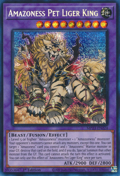 Amazoness Pet Liger King [MP23-EN224] Prismatic Secret Rare - Yugioh Cards For Your TCG Needs!