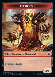 Saproling // Elemental Double-Sided Token [Dominaria United Tokens] Magic: The Gathering