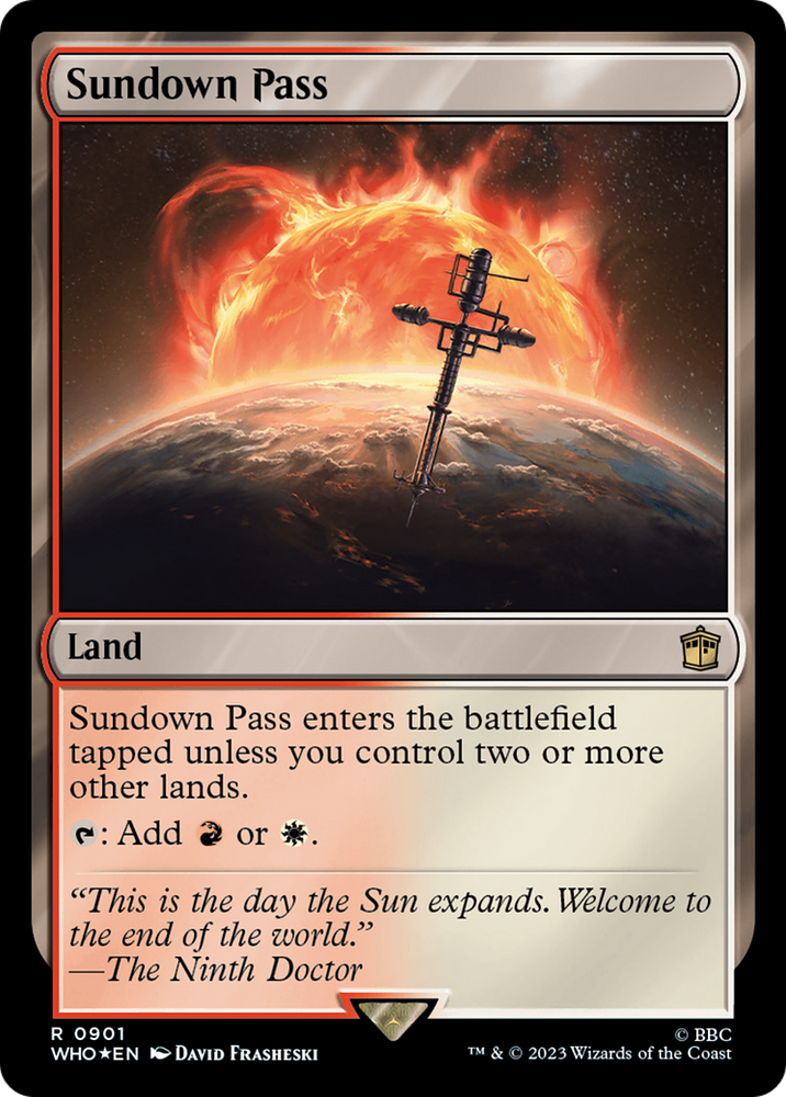 Sundown Pass (Surge Foil) [Doctor Who] Magic: The Gathering