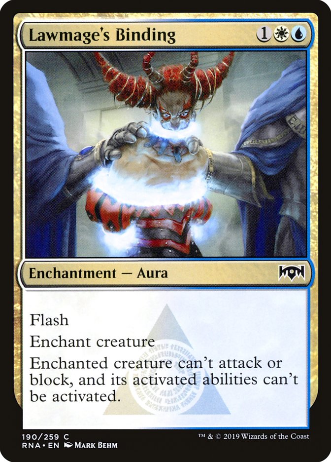 Lawmage's Binding [Ravnica Allegiance] Magic: The Gathering