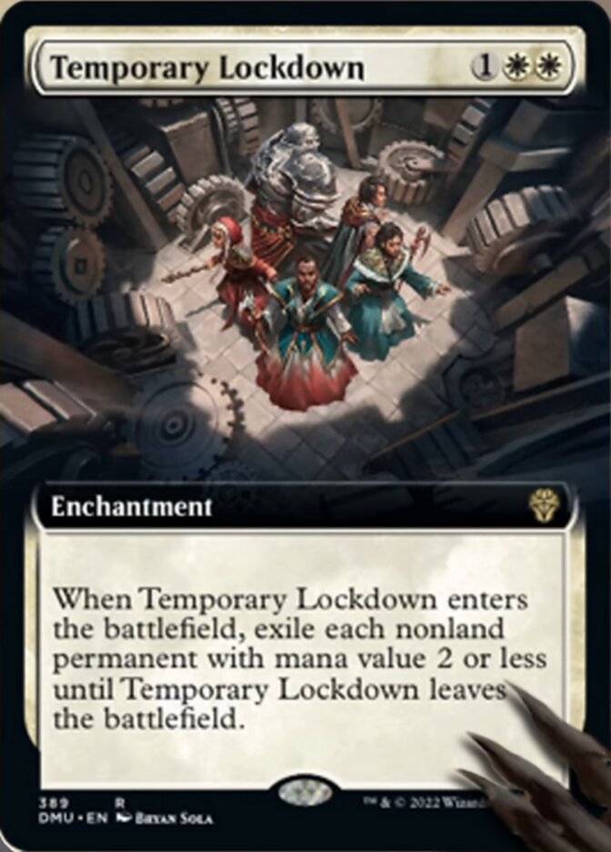 Temporary Lockdown (Extended Art) [Dominaria United] Magic: The Gathering