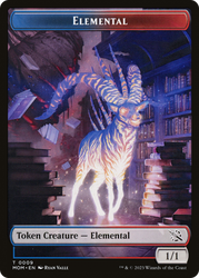Elemental (09) // Dinosaur Double-Sided Token [March of the Machine Tokens] Magic: The Gathering