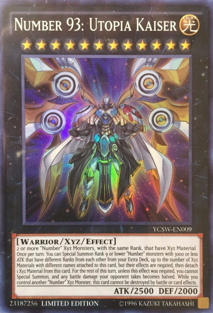 Number 93: Utopia Kaiser [YCSW-EN009] Super Rare Yu-Gi-Oh!