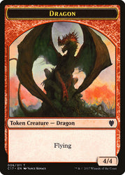 Cat Dragon // Dragon (006) Double-Sided Token [Commander 2017 Tokens] Magic: The Gathering