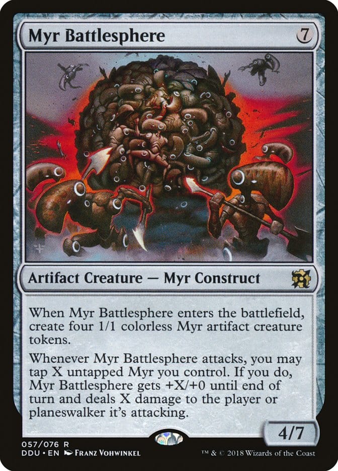 Myr Battlesphere [Duel Decks: Elves vs. Inventors] Magic: The Gathering
