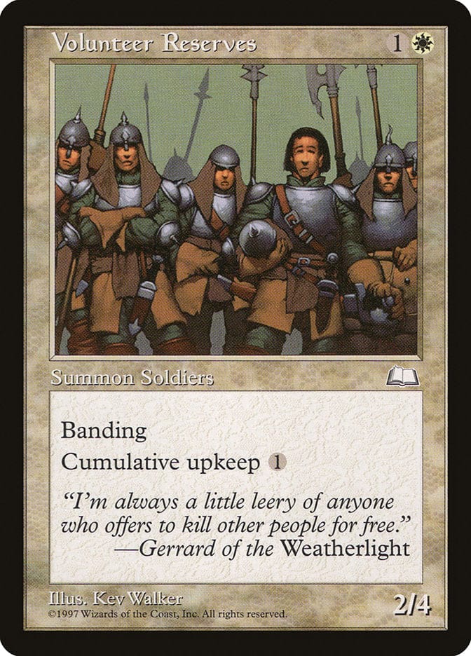 Volunteer Reserves [Weatherlight] Magic: The Gathering