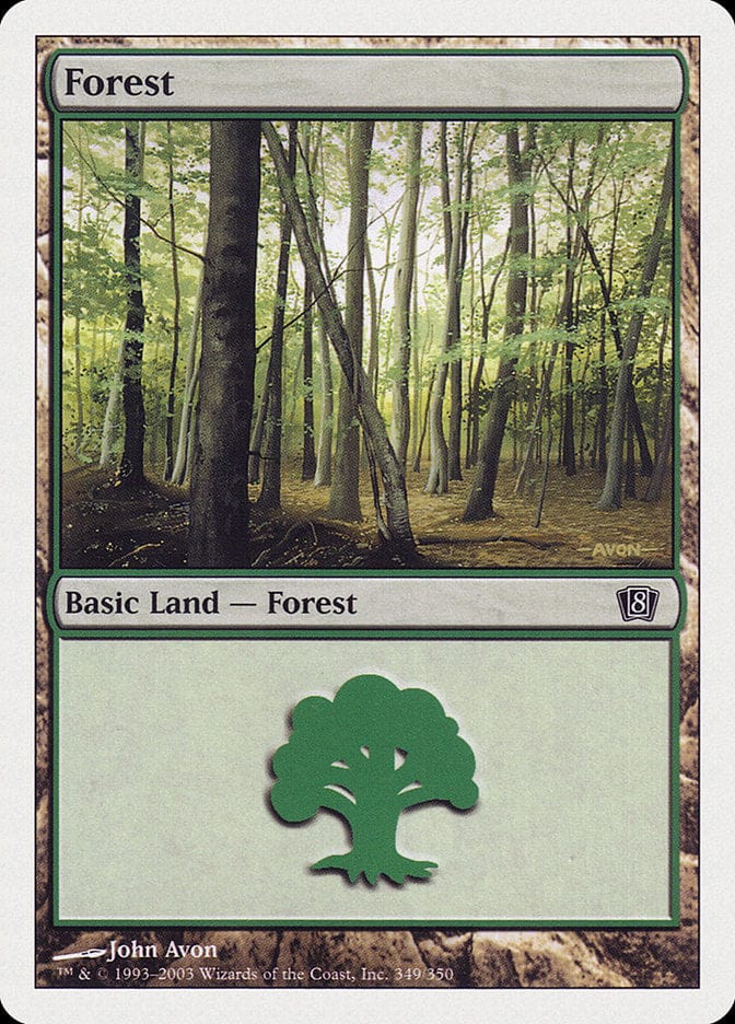 Forest (349) [Eighth Edition] Magic: The Gathering