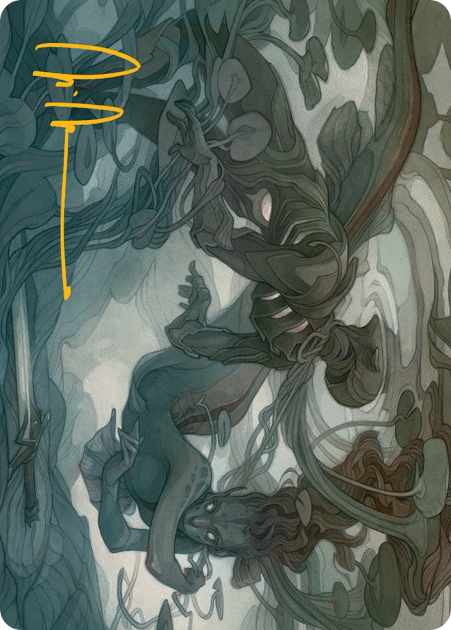 Emry, Lurker of the Loch Art Card (Gold-Stamped Signature) [March of the Machine Art Series] Magic: The Gathering