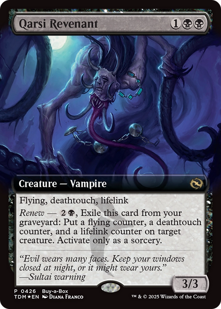 Qarsi Revenant (Extended Art) (Buy-A-Box) [Tarkir: Dragonstorm Promos] Magic: The Gathering