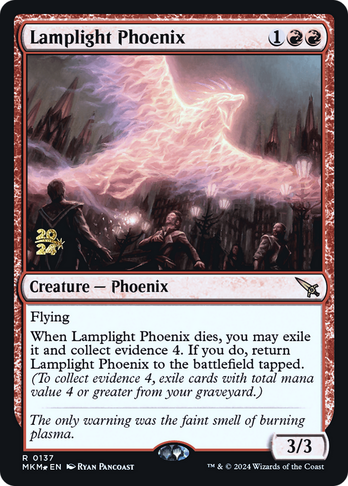 Lamplight Phoenix [Murders at Karlov Manor Prerelease Promos] Magic: The Gathering