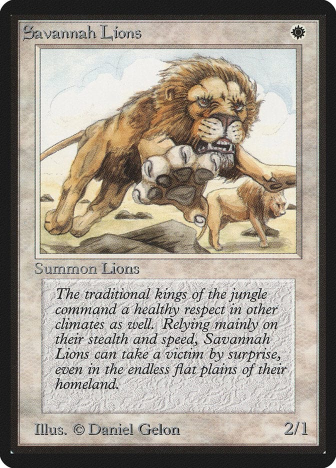 Savannah Lions [Beta Edition] Magic: The Gathering
