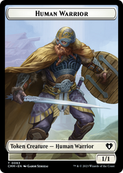 Human Warrior // Zombie Army Double-Sided Token [Commander Masters Tokens] Magic: The Gathering