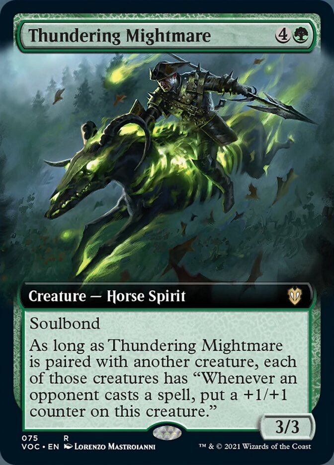 Thundering Mightmare (Extended Art) [Innistrad: Crimson Vow Commander] Magic: The Gathering