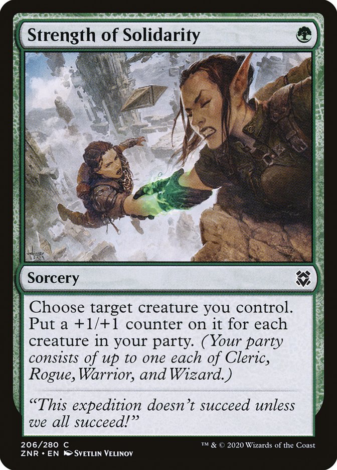 Strength of Solidarity [Zendikar Rising] Magic: The Gathering