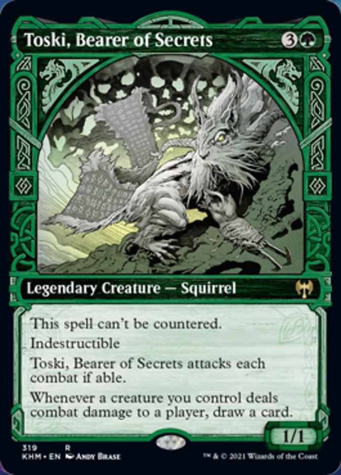 Toski, Bearer of Secrets (Showcase) [Kaldheim] Magic: The Gathering