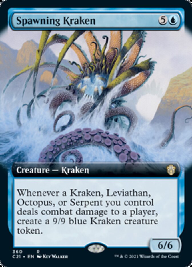 Spawning Kraken (Extended Art) [Commander 2021] Magic: The Gathering