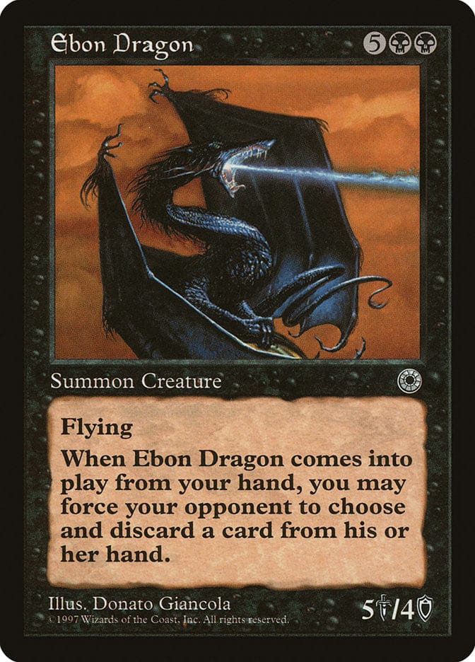 Ebon Dragon [Portal] Magic: The Gathering