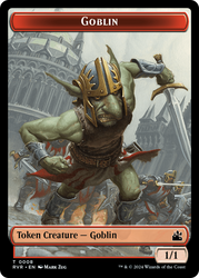 Goblin (0008) // Soldier Double-Sided Token [Ravnica Remastered Tokens] Magic: The Gathering